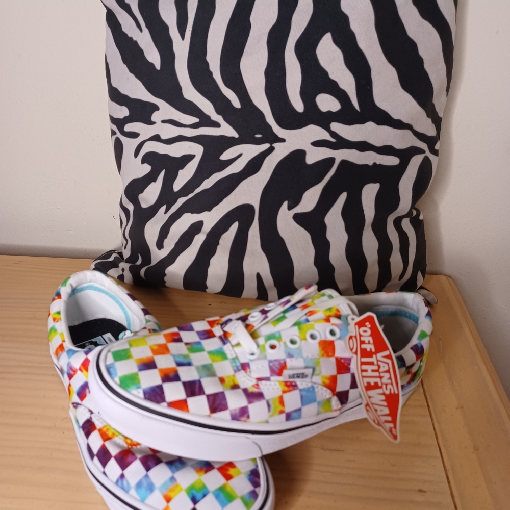 Vans comfy cush Era tie dye checkerboard